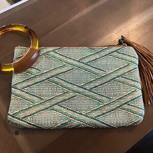 HOBO  Sheila Clutch (Geo Straw) -Large
